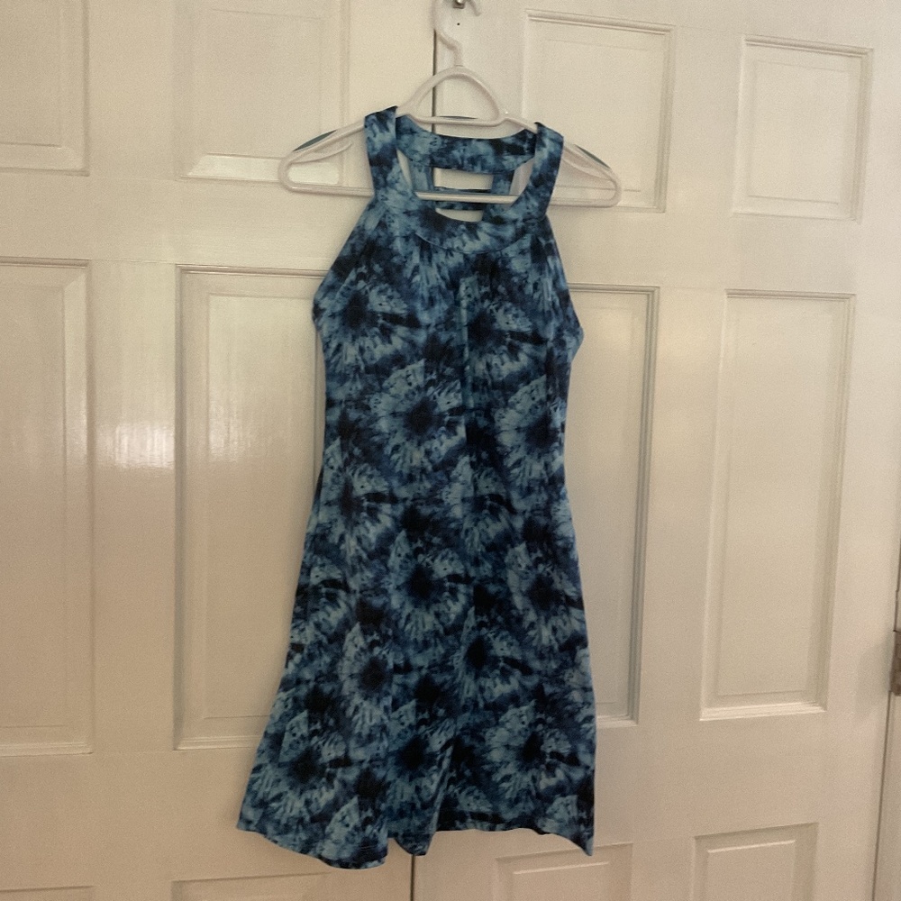 Knit travel dress with padded shelf bra
